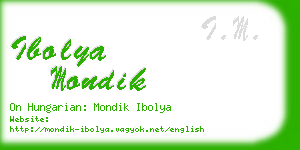 ibolya mondik business card